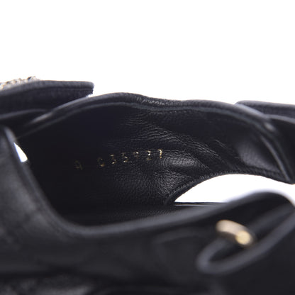 Chanel Grained Calfskin Velcro Dad Sandals 38.5 Black 7 of 8