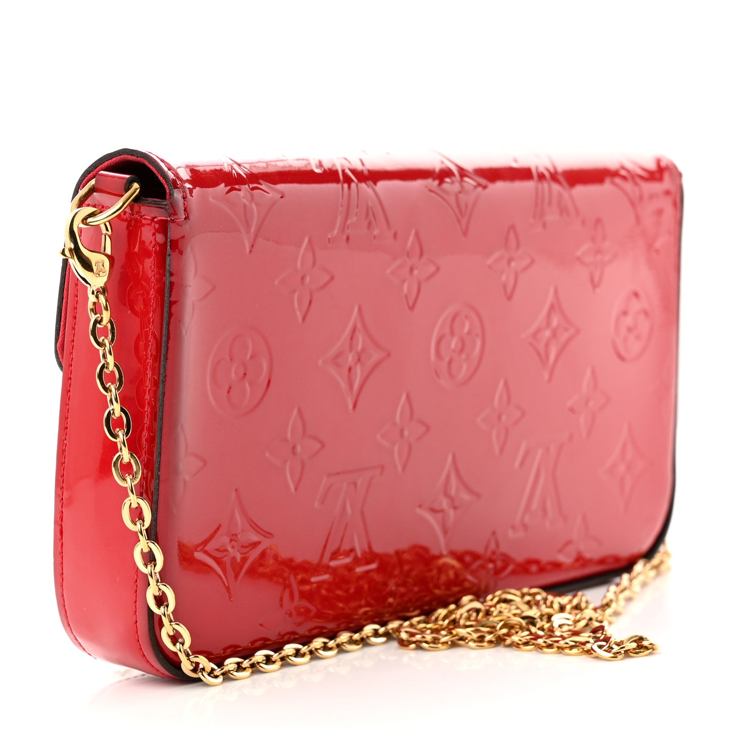 Vernis Felicie Pochette Chain Wallet Cherry