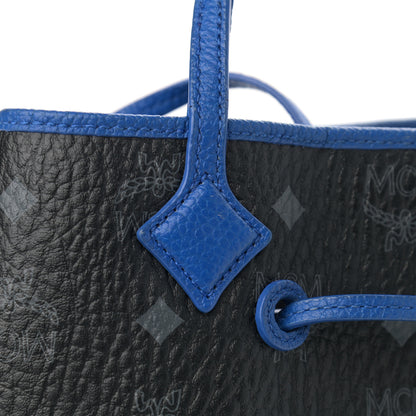 MCM Visetos Kira Drawstring Bag Black Blue 13 of 14