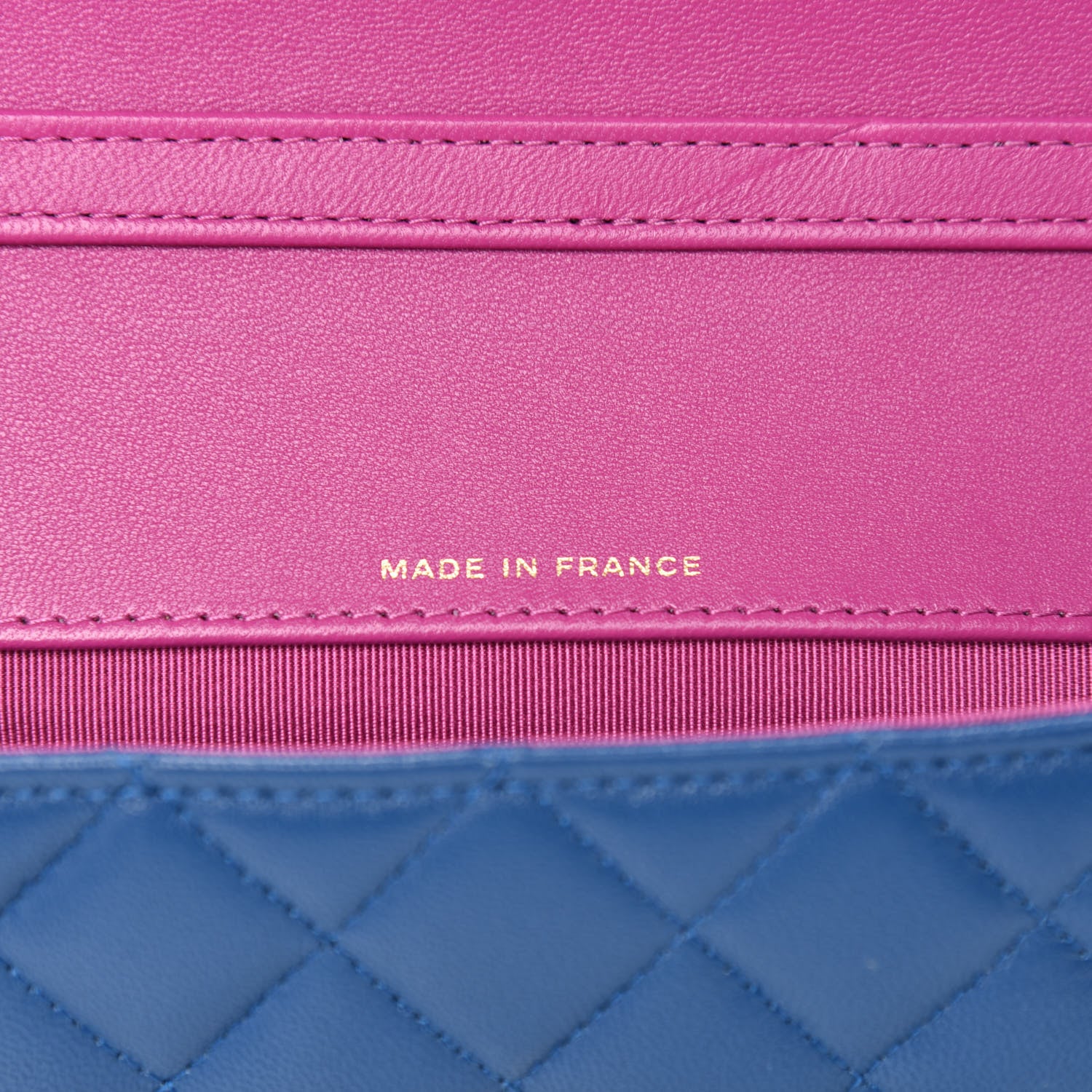 Chanel Lambskin Quilted Glasses Case With Chain Blue Purple 9 of 12