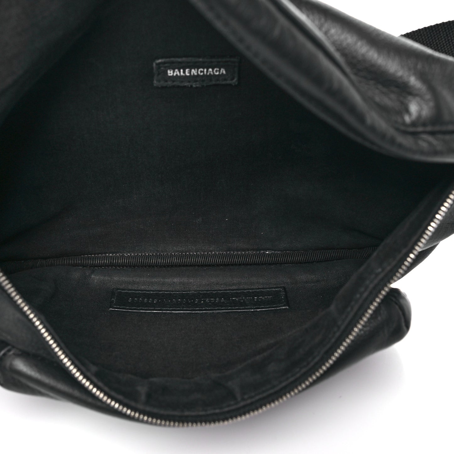 Smooth Calfskin Logo Large Everyday Beltpack Black White