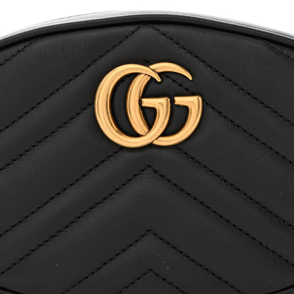 Gucci Calfskin Matelasse GG Marmont Belt Bag 95 38 Black 9 of 12