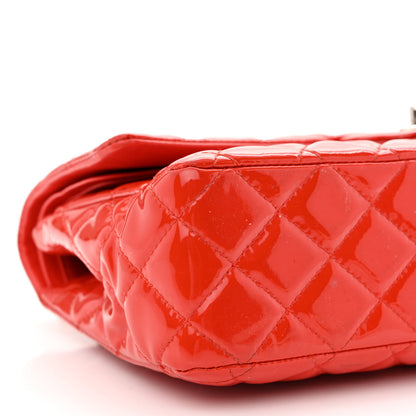 Chanel Patent Calfskin Quilted Medium Double Flap Red 9 of 18