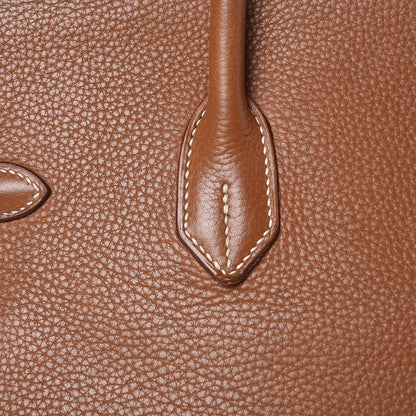 Hermes Taurillon Clemence Birkin 35 Gold 31 of 43