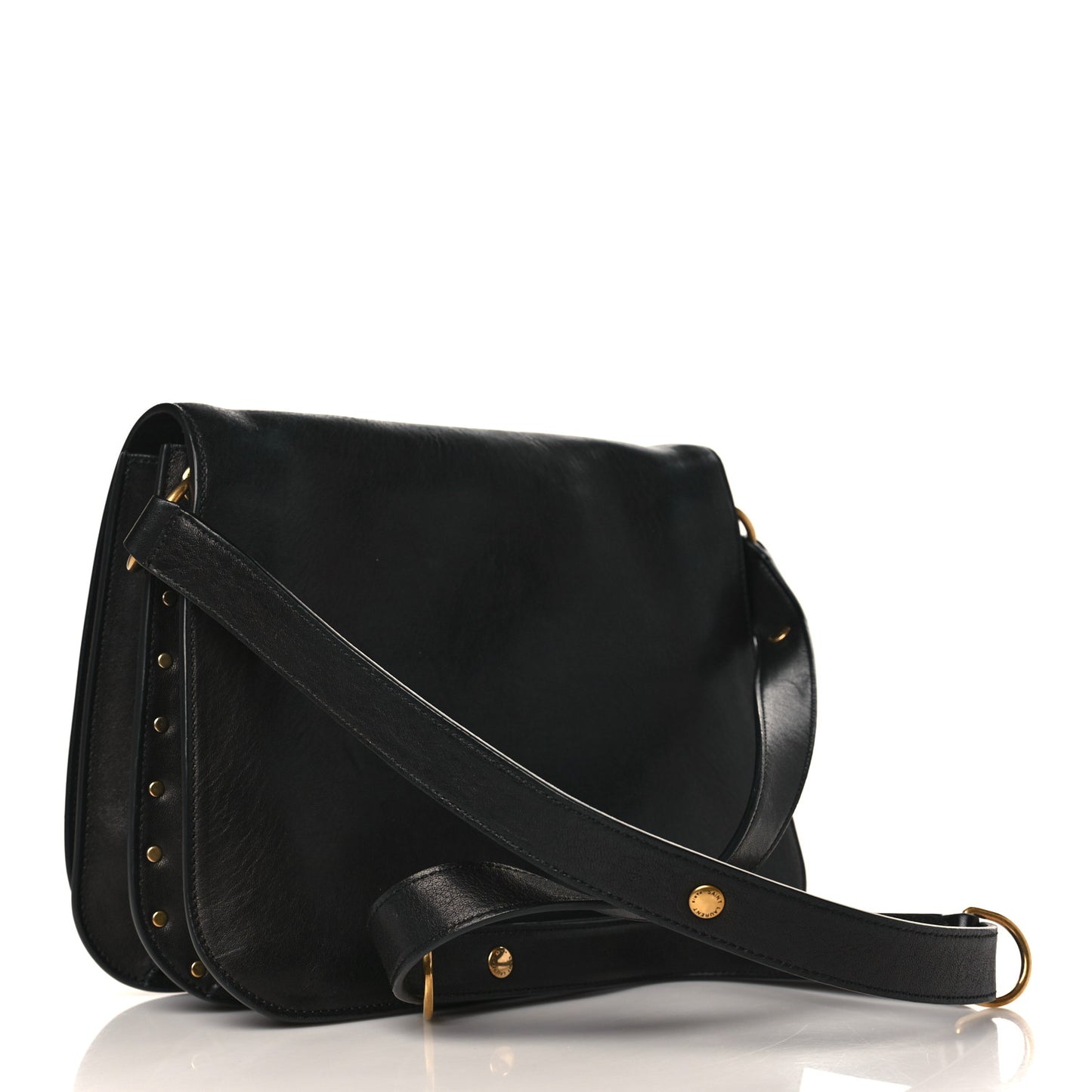 Lambskin Amalia Flap Shoulder Bag Black