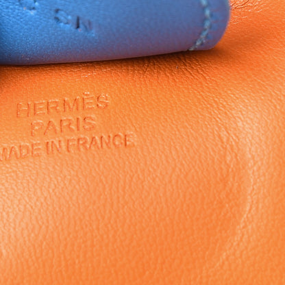 Hermes Milo Lambskin Grigri Rodeo Horse Bag Charm MM Orange Bleu Zanzibar Rose Azalee 4 of 5