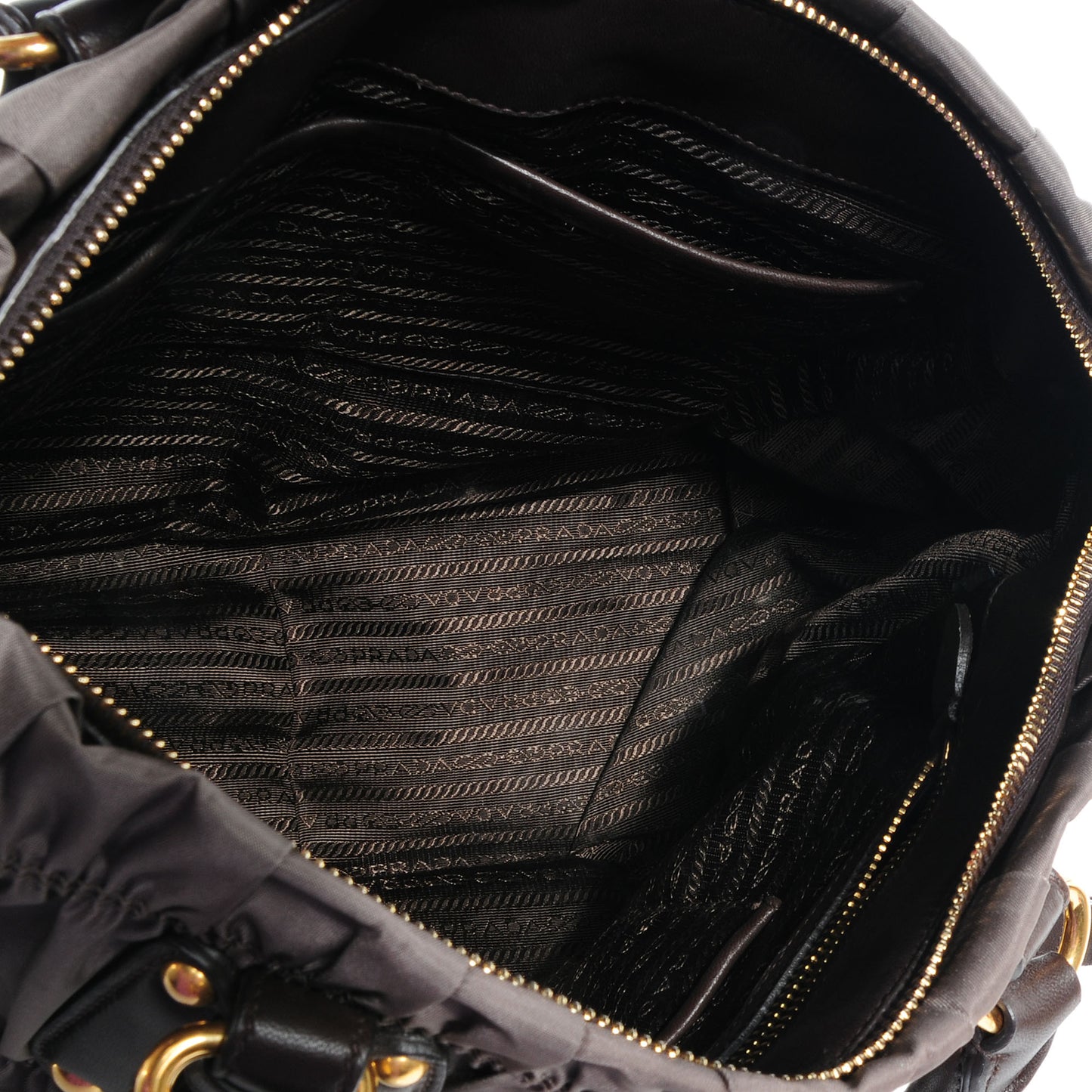 Tessuto Nylon Gaufre Tote Fumo