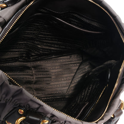 Prada Tessuto Nylon Gaufre Tote Fumo 5 of 9