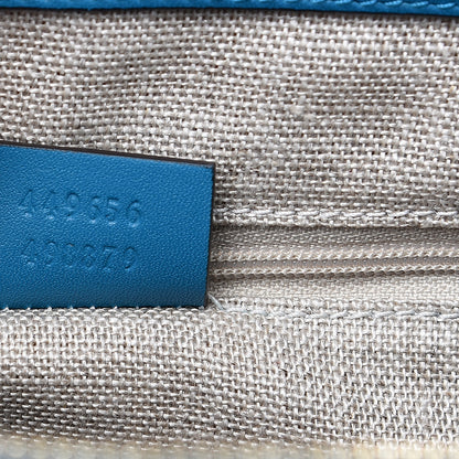 Gucci Soft Microguccissima Small Zippered Satchel Deep Cobalt 6 of 11