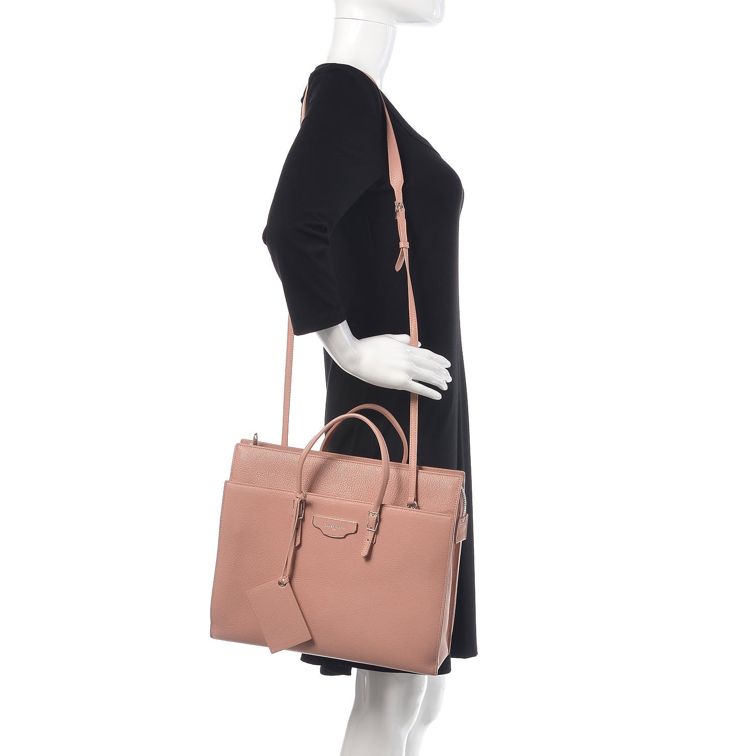 Balenciaga Grained Calfskin Plate Medium Portfolio Vieux Rose 2 of 11