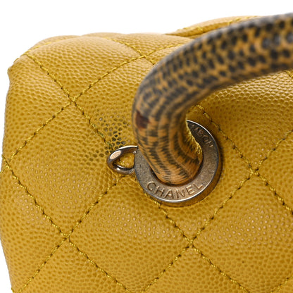 Chanel Caviar Lizard Mini Coco Handle Flap Yellow 16 of 16