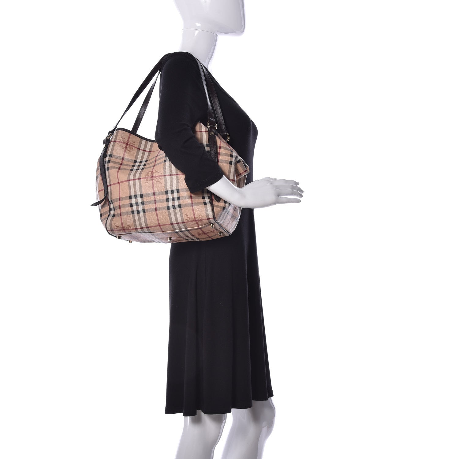 Burberry Haymarket Check Small Canterbury Tote Chocolate 2 of 19