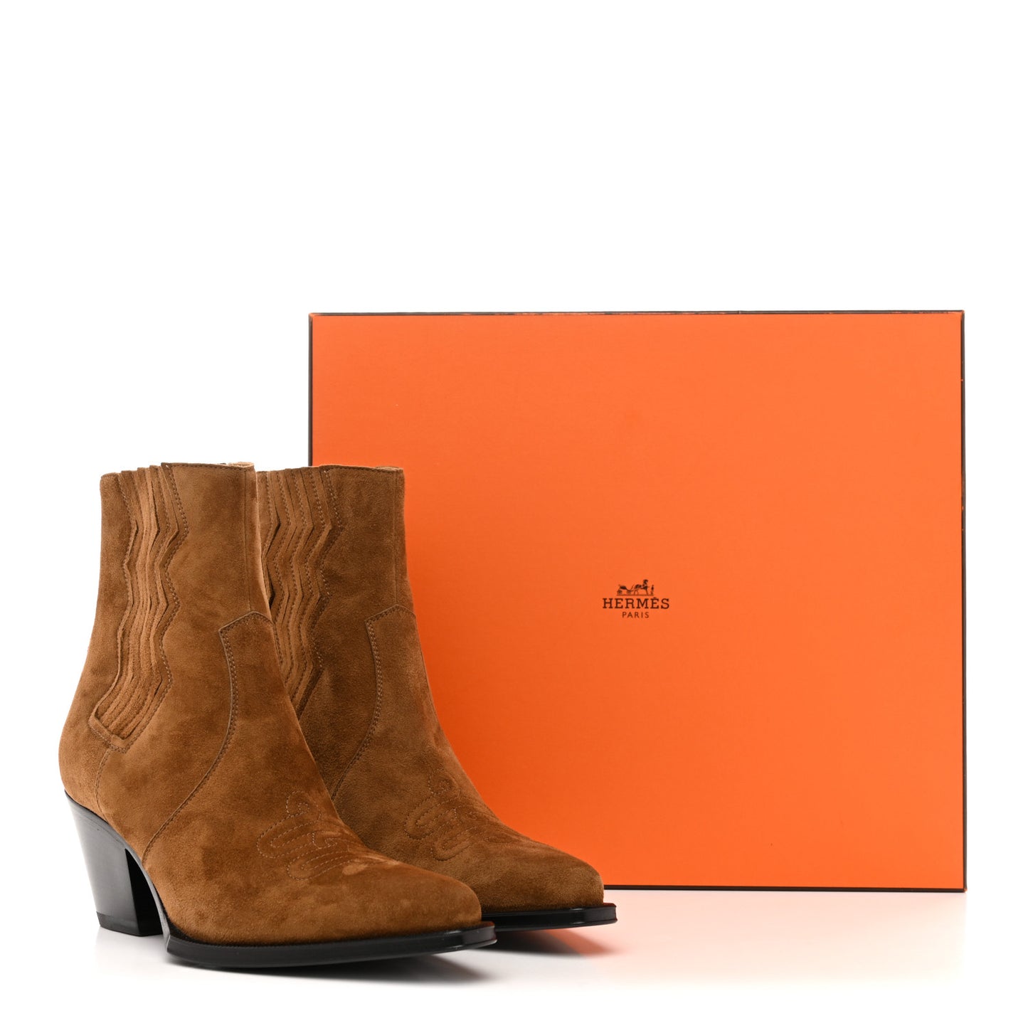 Suede Goatskin Womens Vegas Ankle Boot 37.5 Brun Fume