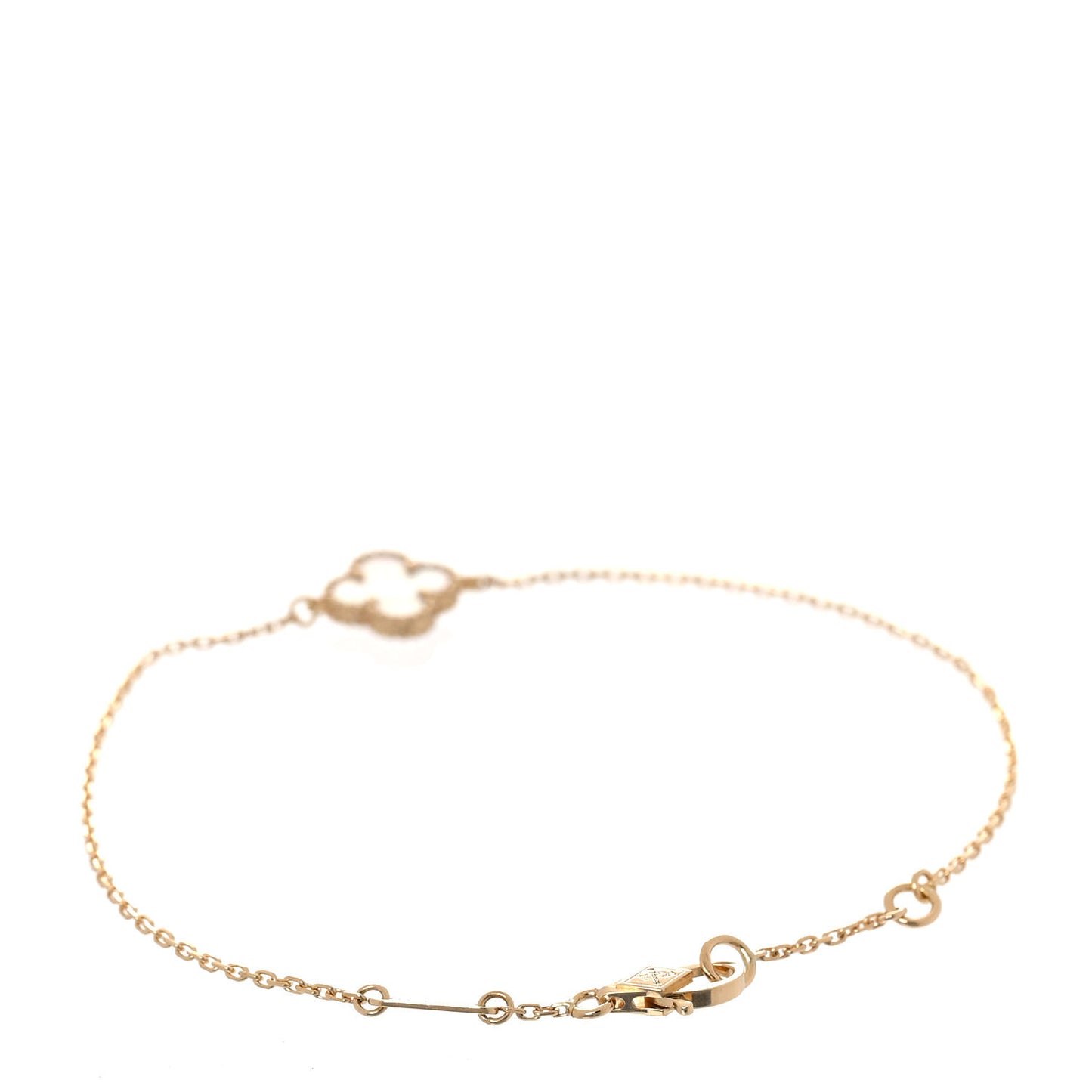 18K Yellow Gold Mother of Pearl Sweet Alhambra Bracelet