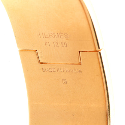 Hermes Enamel Print Guepards Wide Clic Clac H Bracelet PM Positif Negatif 4 of 8