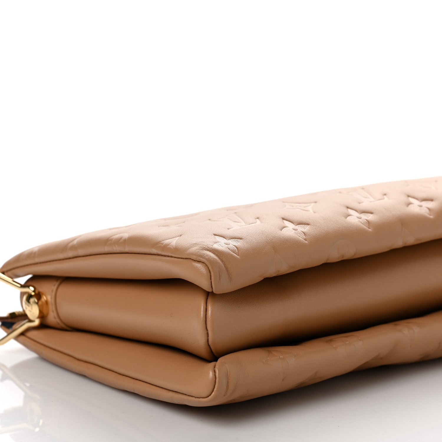Louis Vuitton Lambskin Embossed Monogram Coussin PM Camel 7 of 8