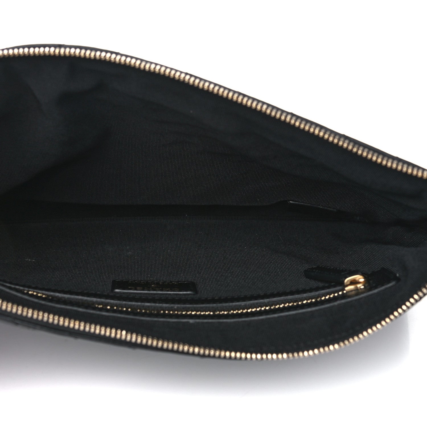 Chanel Aged Calfskin Chevron Quilted Medium Cosmetic Case Black 5 of 13