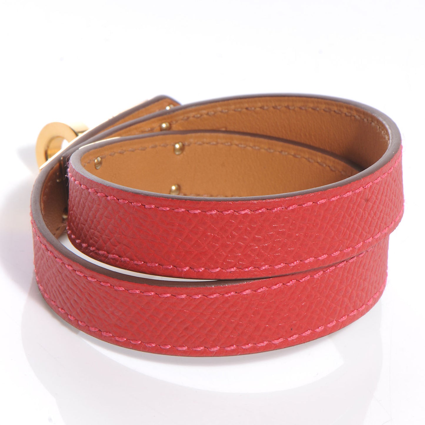 Epsom Kelly Double Tour Bracelet Rouge Casaque Small