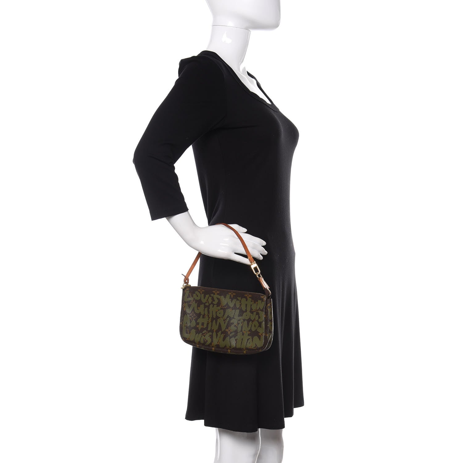 Louis Vuitton Monogram Graffiti Pochette Accessories Kaki 2 of 8