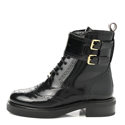 Louis Vuitton Glazed Calfskin Midtown Ankle Boots 36 Black 1 of 8