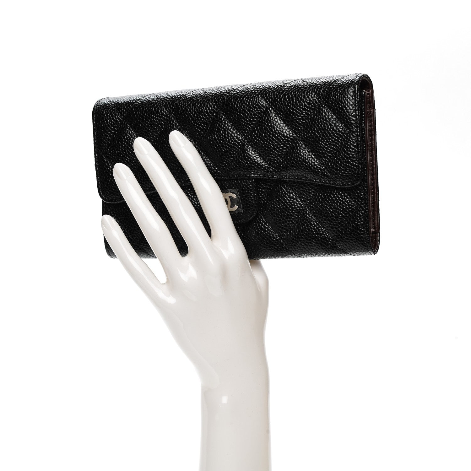 Chanel Caviar Quilted Large Flap Wallet Black 2 of 9