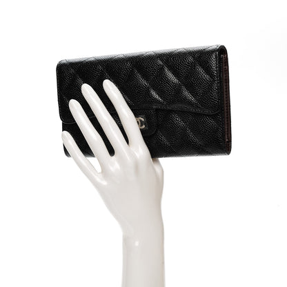 Chanel Caviar Quilted Large Flap Wallet Black 2 of 9