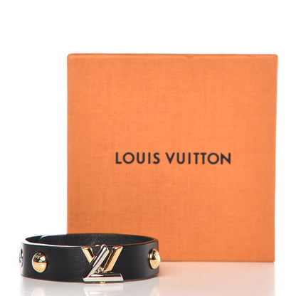 Louis Vuitton Calfskin Twist Bracelet 17 Black 12 of 12