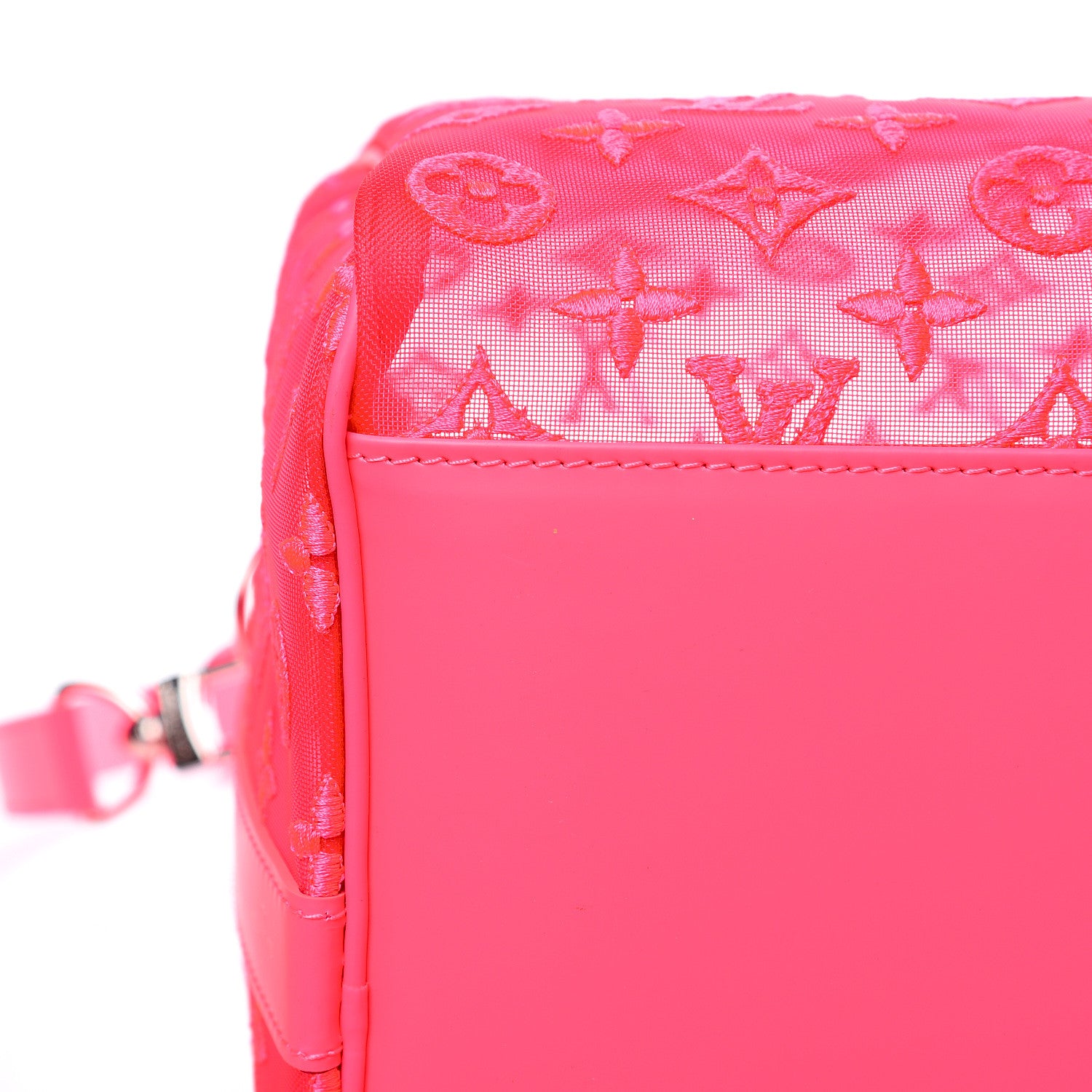 Louis Vuitton Monogram Fluo See Through Keepall Bandouliere 50 Rose 9 of 10