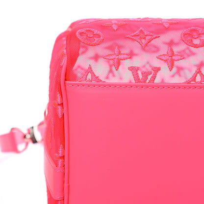 Louis Vuitton Monogram Fluo See Through Keepall Bandouliere 50 Rose 9 of 10