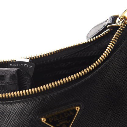 Prada Saffiano Lux Re-Edition 2005 Shoulder Bag Black 9 of 11