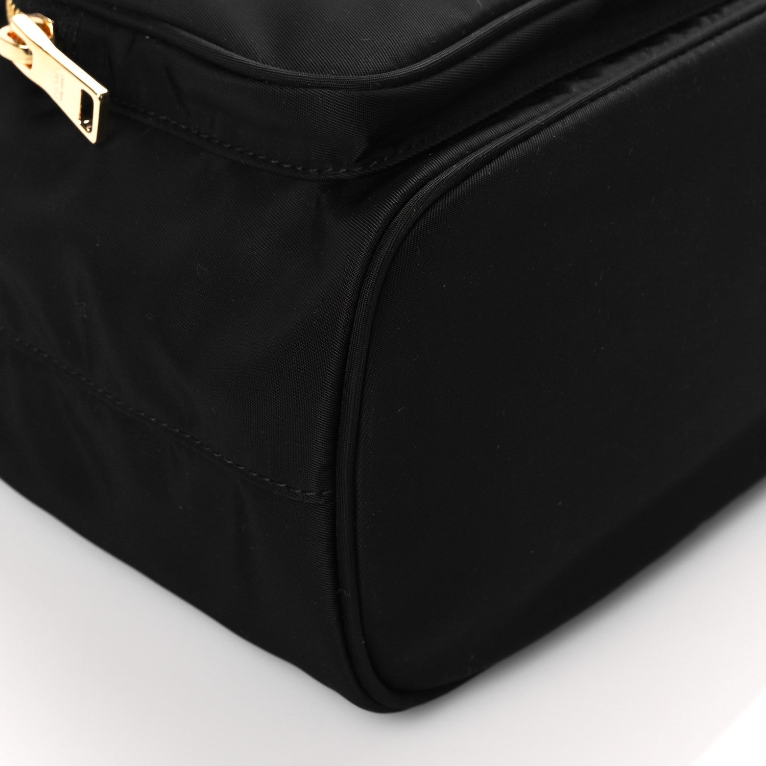 Prada Saffiano Tessuto Nylon Mini Bucket Crossbody Bag Black 10 of 11