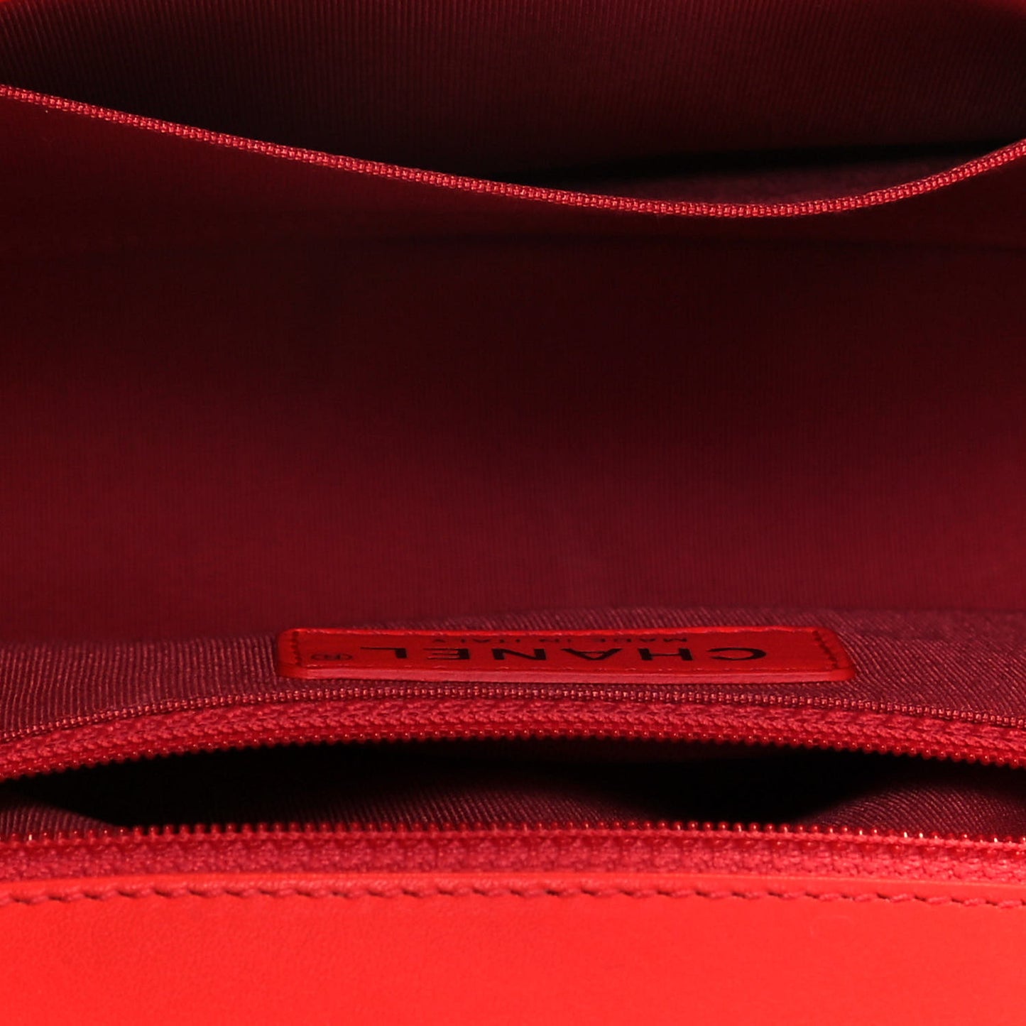 Calfskin Chevron Quilted Medium Boy Flap Coral