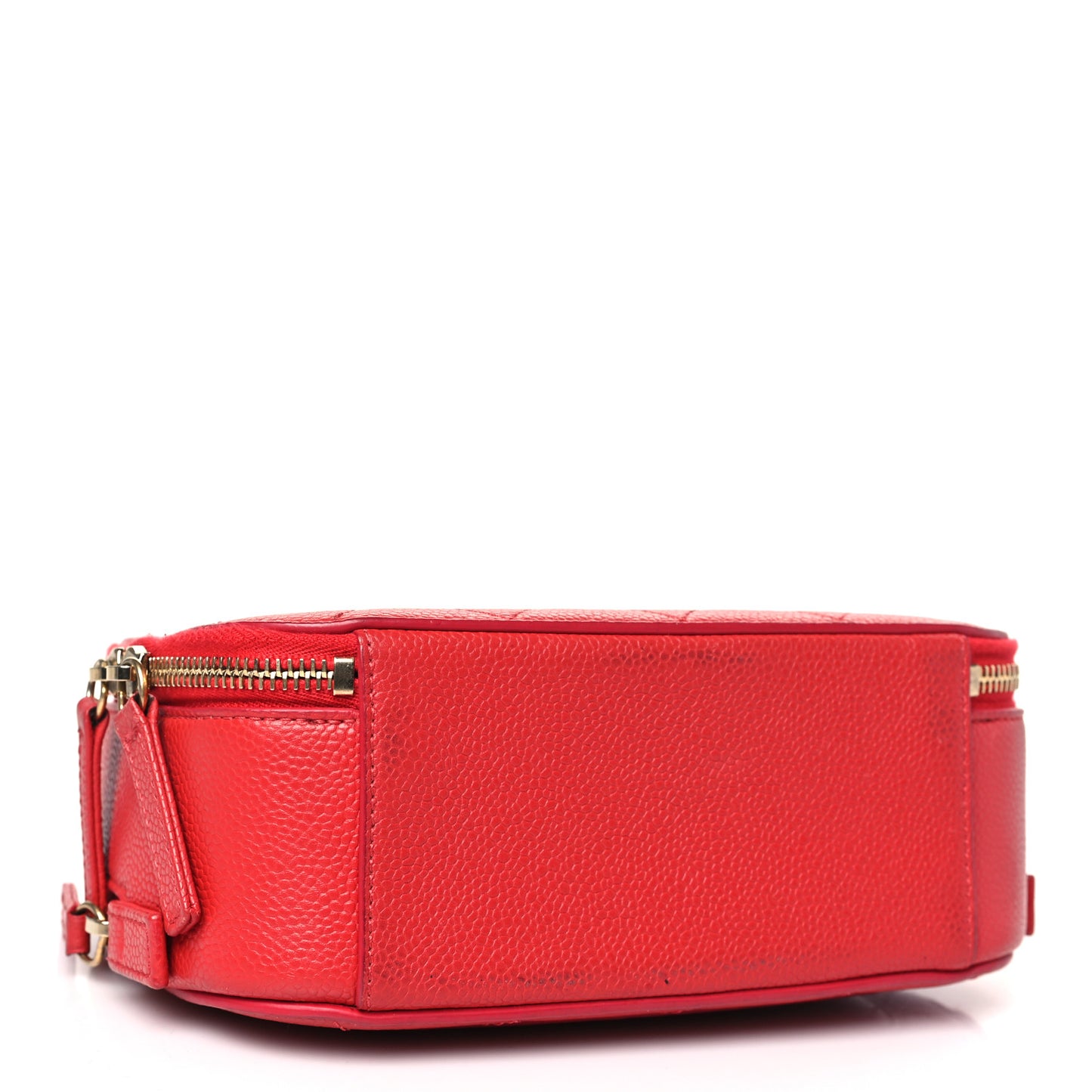 Caviar Quilted Small Camera Case Red