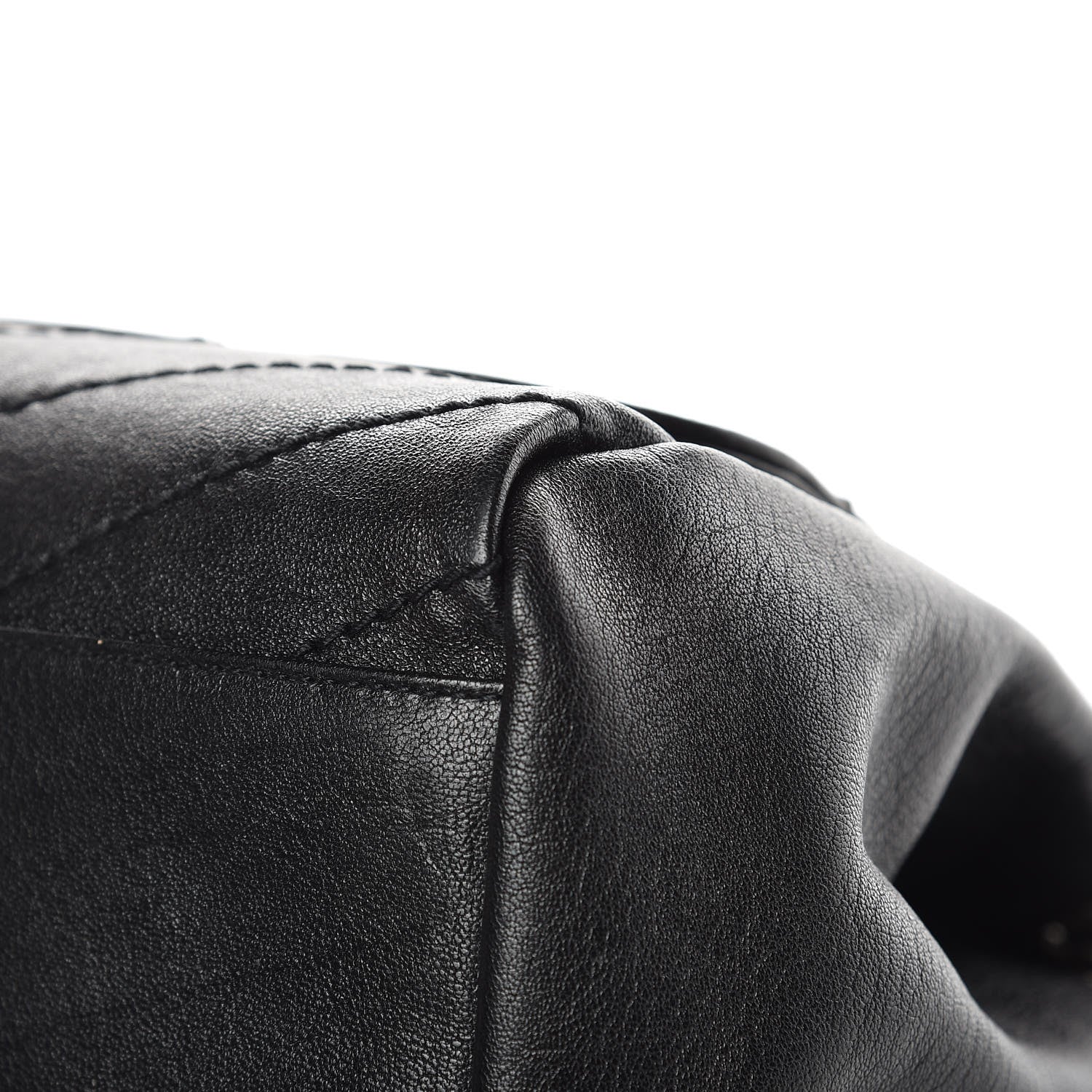 Saint Laurent Pebbled Lambskin Chevron Monogram Large Nolita Black 9 of 9