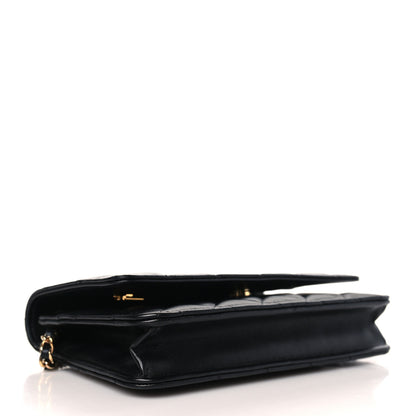 Chanel Lambskin Quilted Wallet On Chain WOC Black 4 of 11