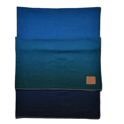 Hermes Cashmere Hand Woven Dip Dye Urga Blanket Bleu Violet 3 of 10