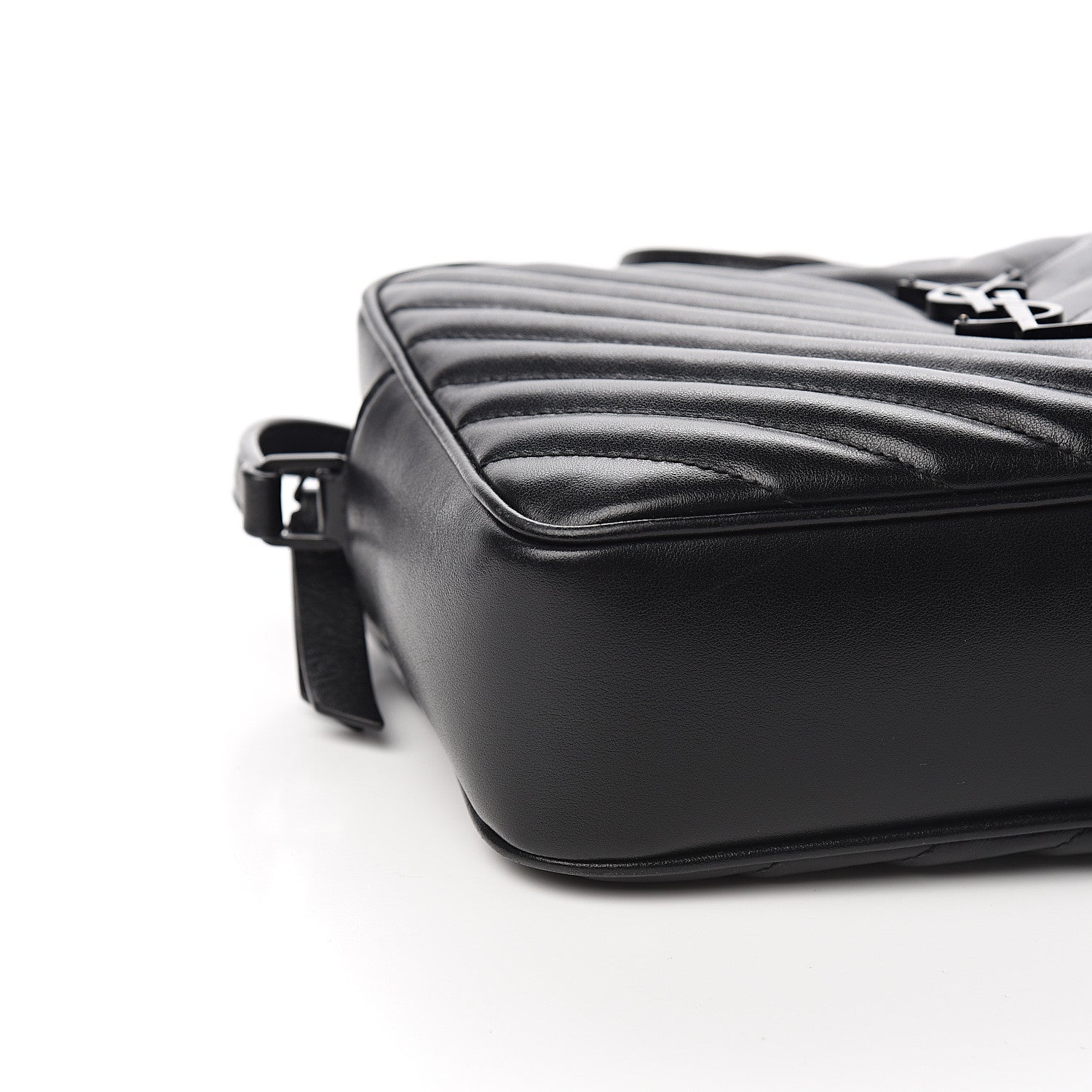 Saint Laurent Calfskin Matelasse Monogram Lou Camera Bag Black 7 of 9