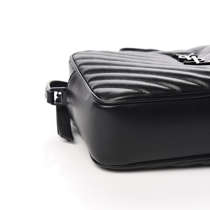 Saint Laurent Calfskin Matelasse Monogram Lou Camera Bag Black 7 of 9
