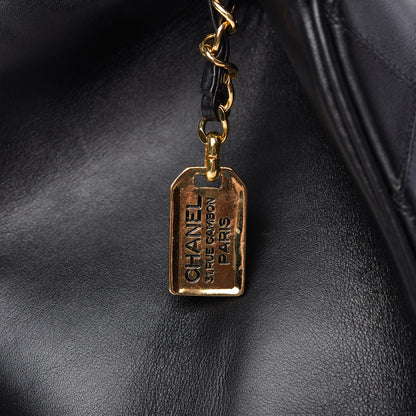 Chanel Calfskin Stitched XL Weekender Black 11 of 12