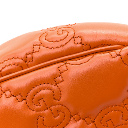 Gucci Calfskin GG Matelasse Chain Handbag Deep Orange Natural 11 of 11