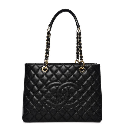 Chanel Caviar Quilted Grand Shopping Tote GST Black 1 of 12