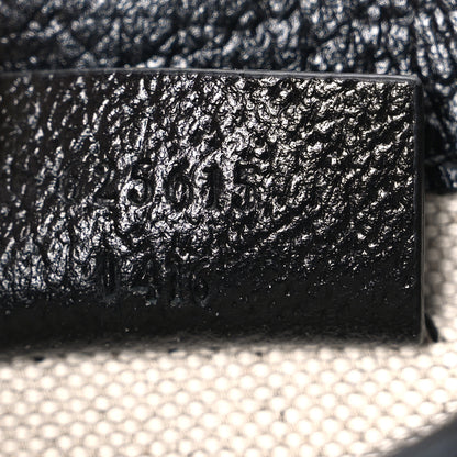 Gucci Jacquard Black Denim GG Monogram Textured Dollar Calfskin Mini Horsebit 1955 Crossbody Bag Black Ivory 6 of 10