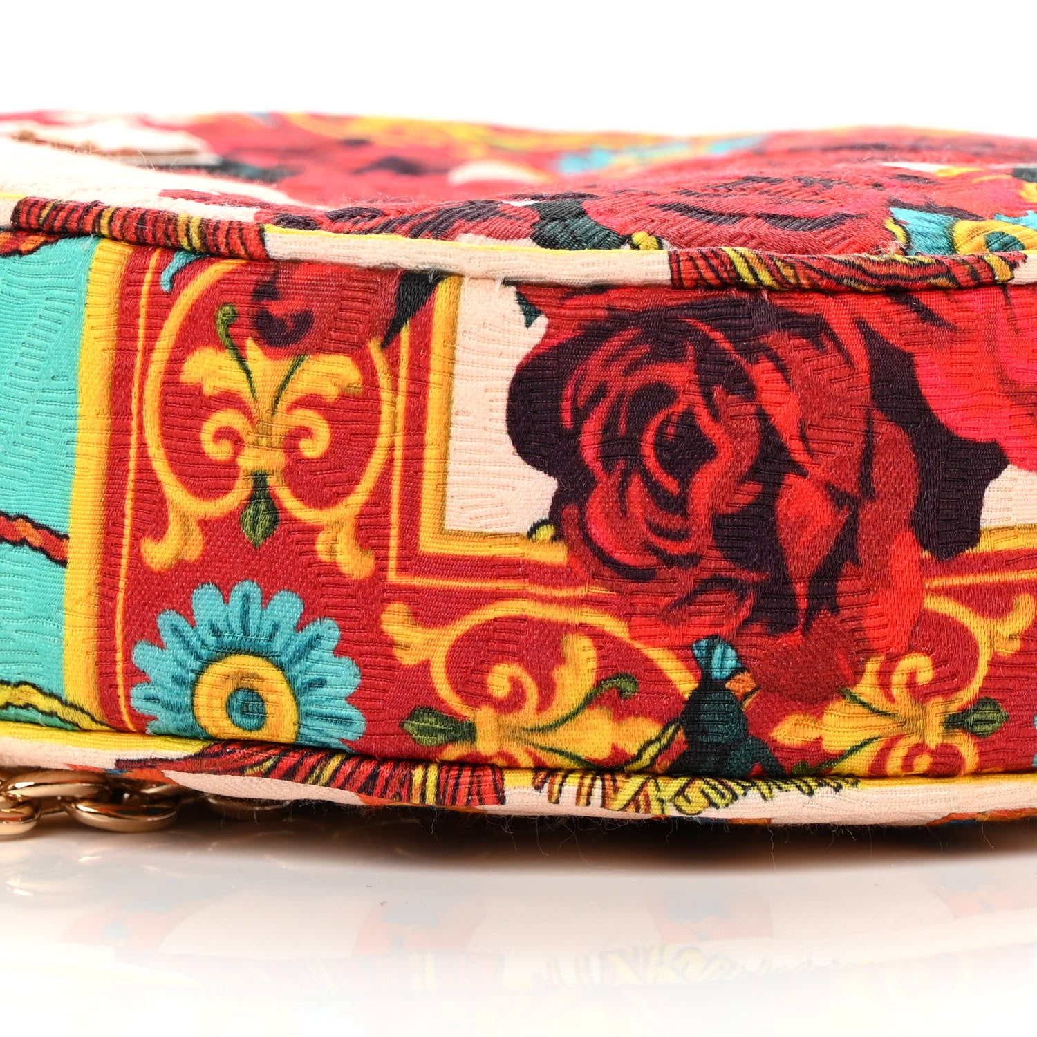 Dolce & Gabbana Fabric Floral Print Round Crossbody Multicolor 8 of 9
