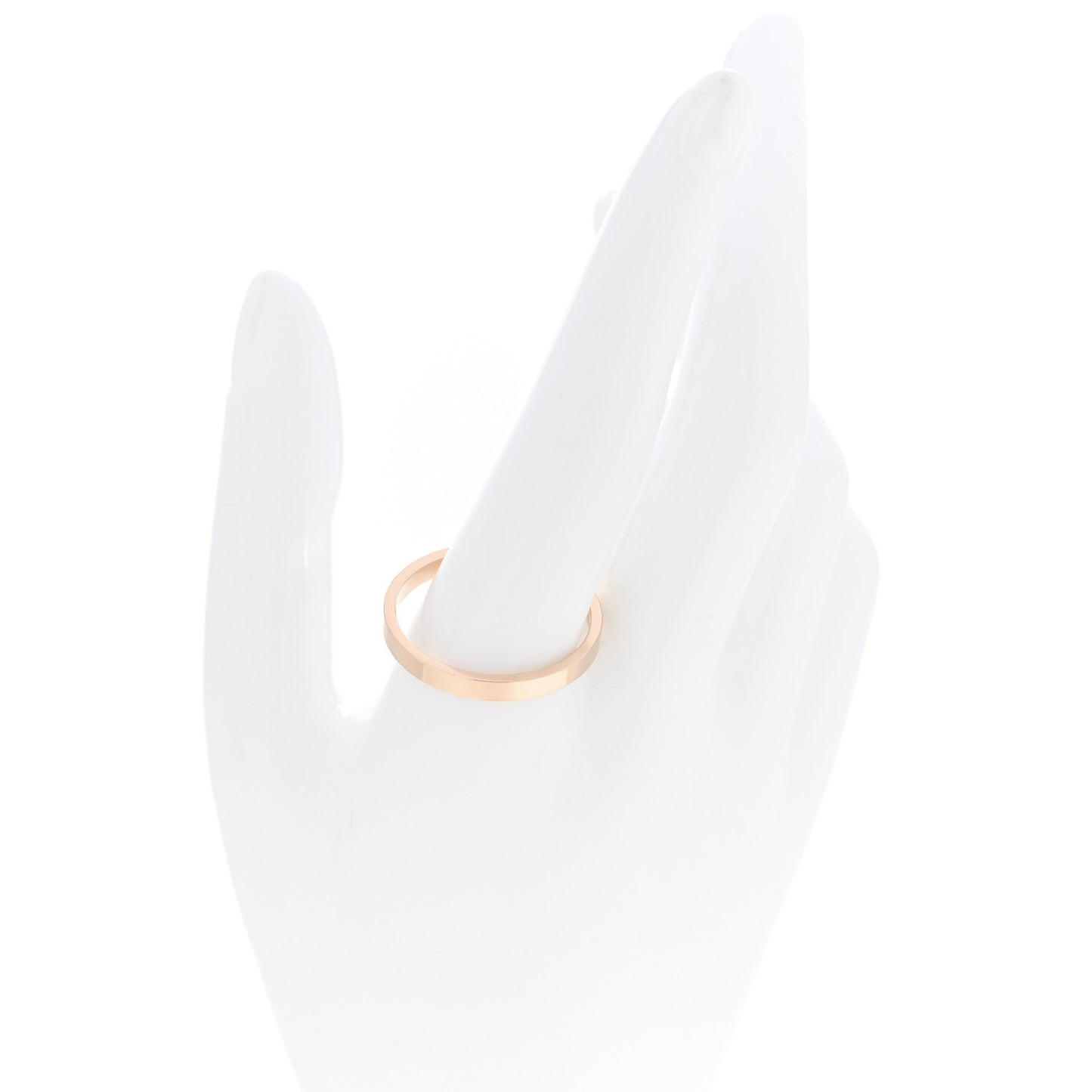 18K Pink Gold 3mm C De Cartier Wedding Band Ring 72 14
