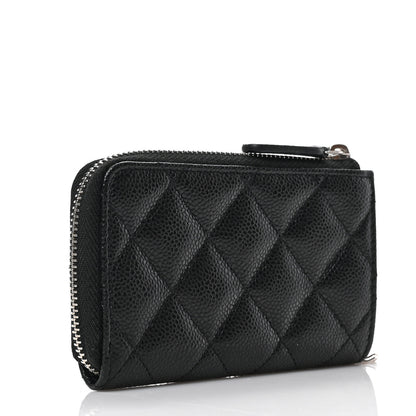Chanel Caviar Quilted Zipped Key Holder Case Black 3 of 6