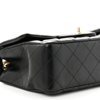 Chanel Lambskin Quilted Mini Rectangular Flap Black 9 of 11