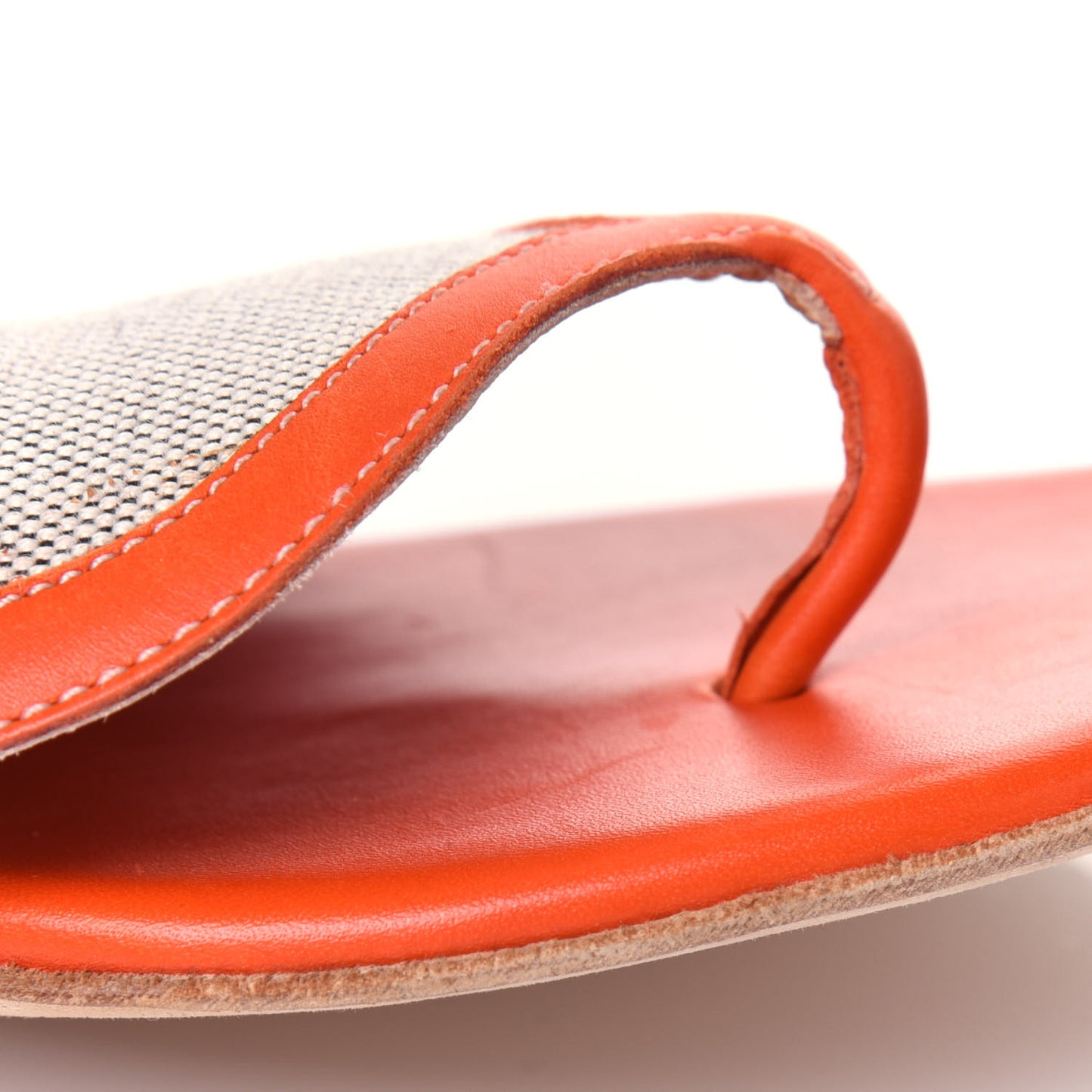 Calfskin Canvas Buckle Sandals 36.5