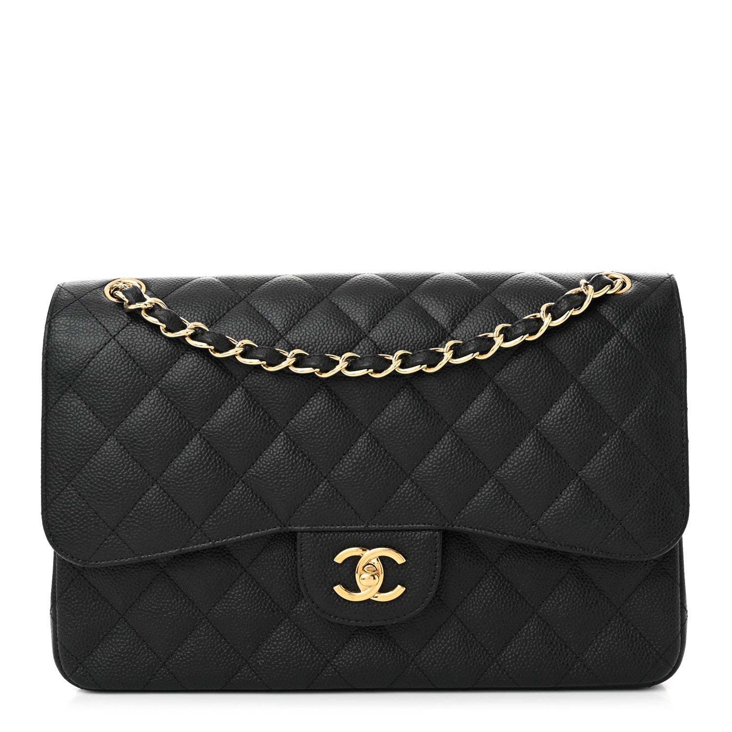 Chanel Caviar Quilted Jumbo Double Flap Black 1 of 12