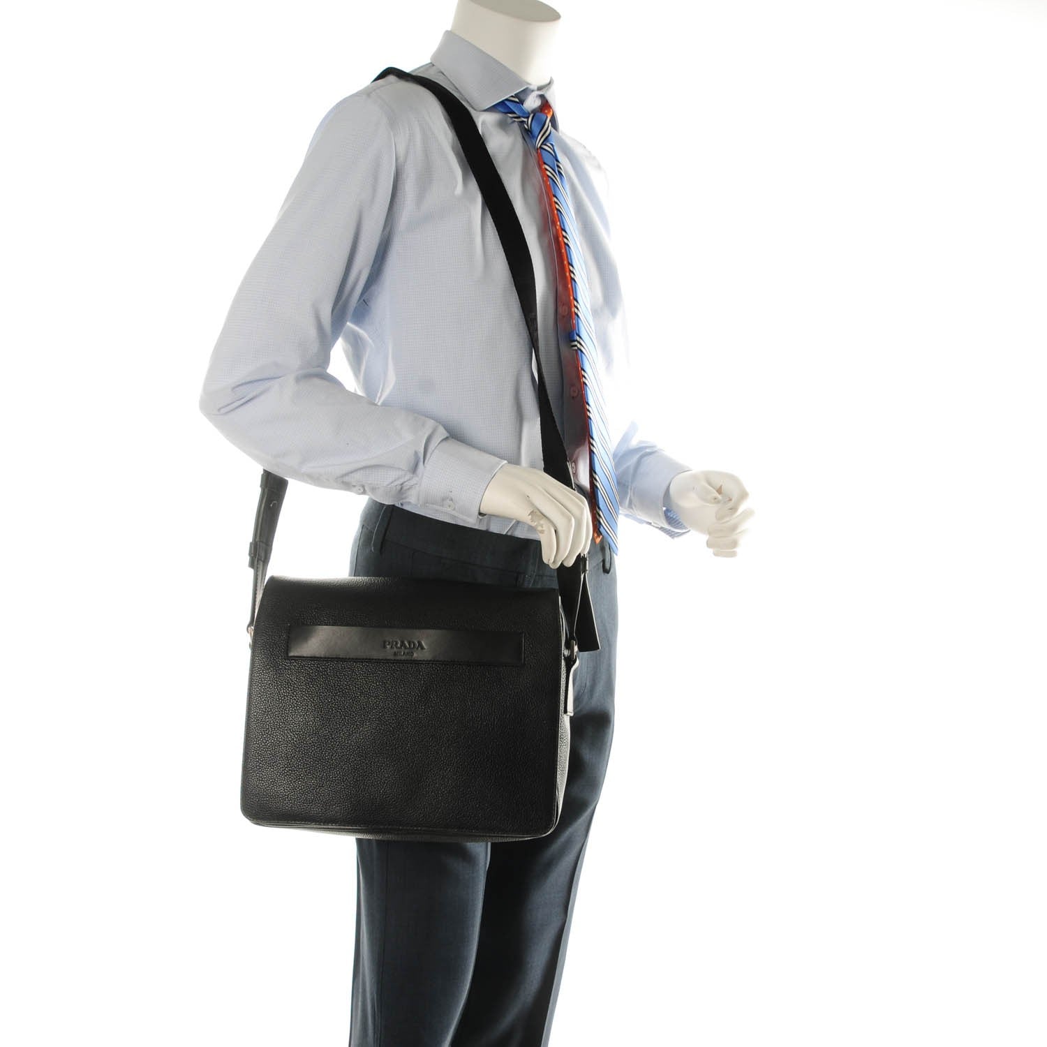 Prada Toro Messenger Bag Black 2 of 10