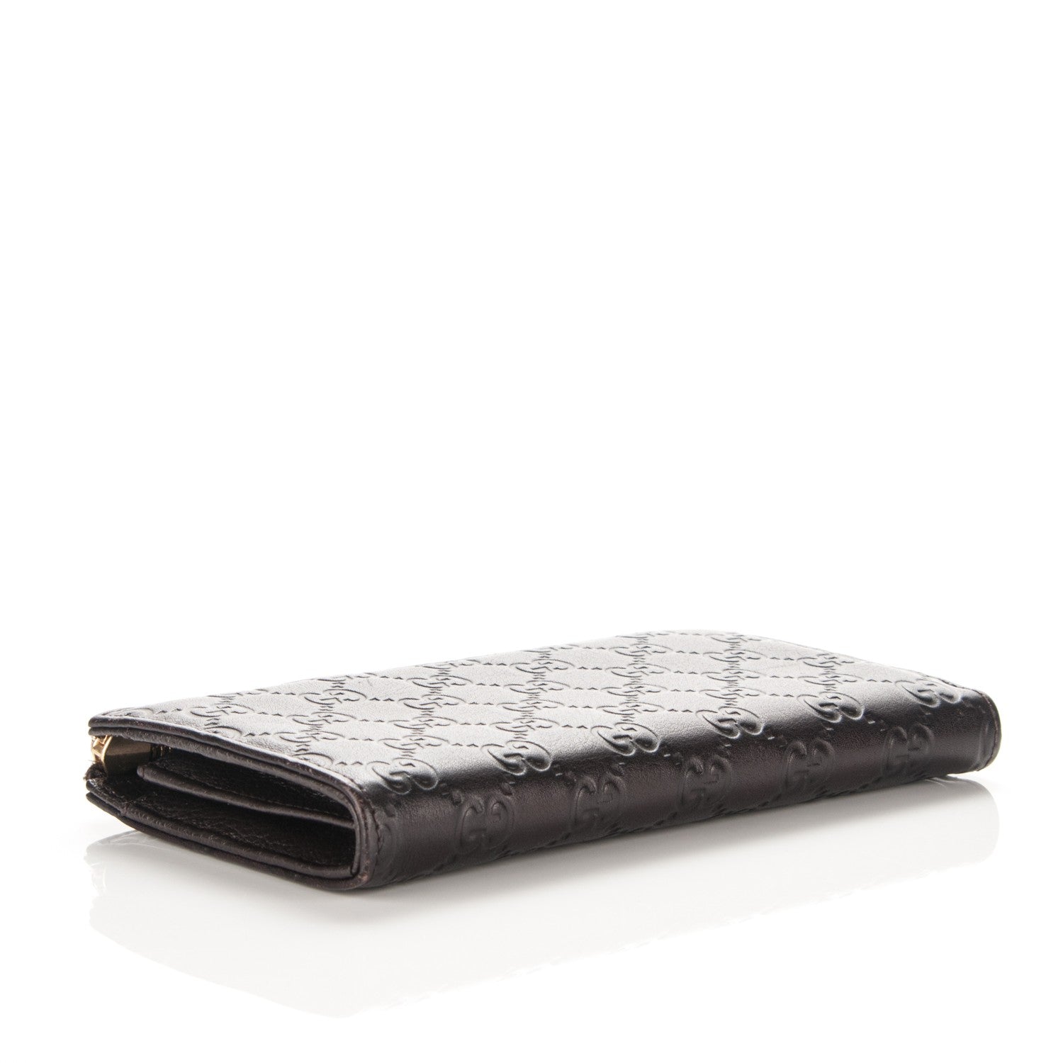 Gucci Guccissima Vitello Tender Donna Long Wallet Testa di Moro 4 of 7